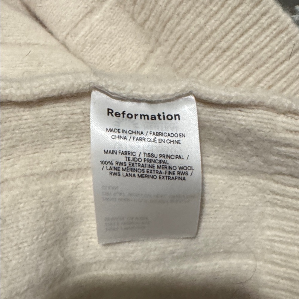 Reformation Ivory Long Sleeve Sweater - Picture 10 of 12